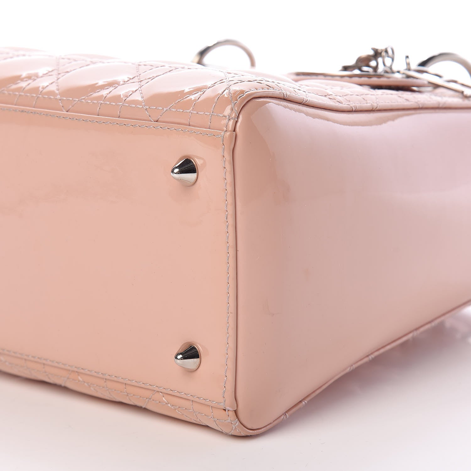 Christian Dior Patent Cannage Medium Lady Dior Beige 10 of 18