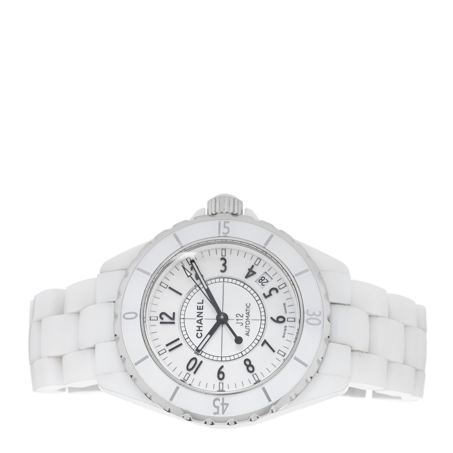 Chanel Stainless Steel Ceramic 38mm J12 Automatic Watch White 2 of 5