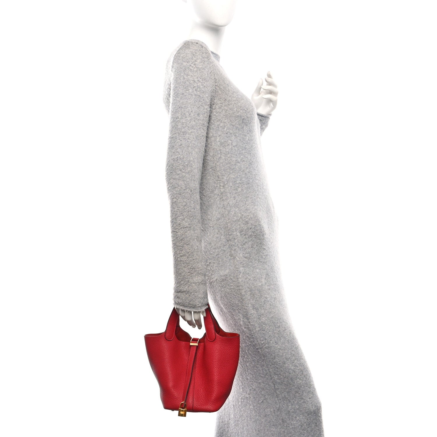 Hermes Taurillon Clemence Picotin Lock 18 PM Rouge Grenat 2 of 10
