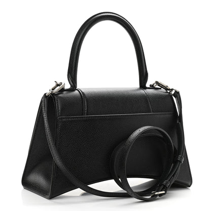 Balenciaga Grained Calfskin Small Hourglass Top Handle Bag Black 3 of 11