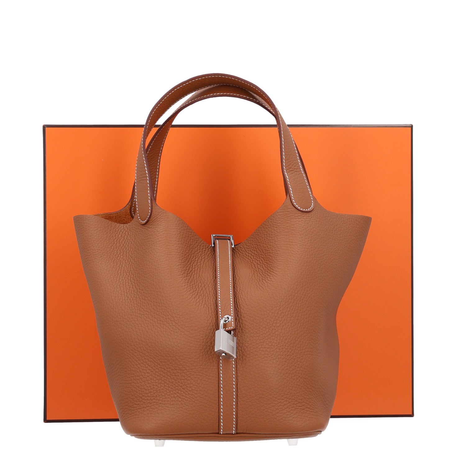 Hermes Taurillon Clemence Picotin Lock 22 MM Gold 11 of 11