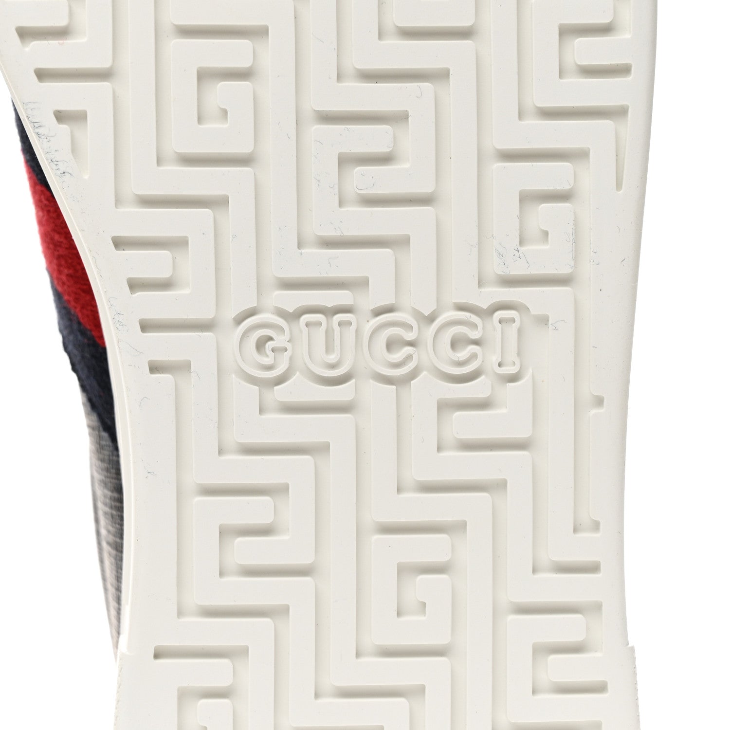 Gucci GG Supreme Monogram Ayers Web Mens New Ace Sneakers 8 Dark Blue 7 of 10