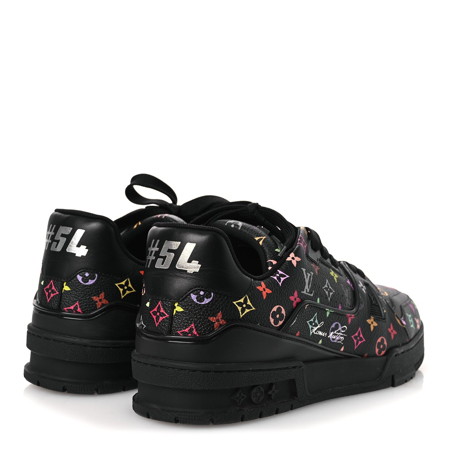 LV X TM Calfskin Monogram Multicolor Womens LV Trainer Sneakers 40 Black