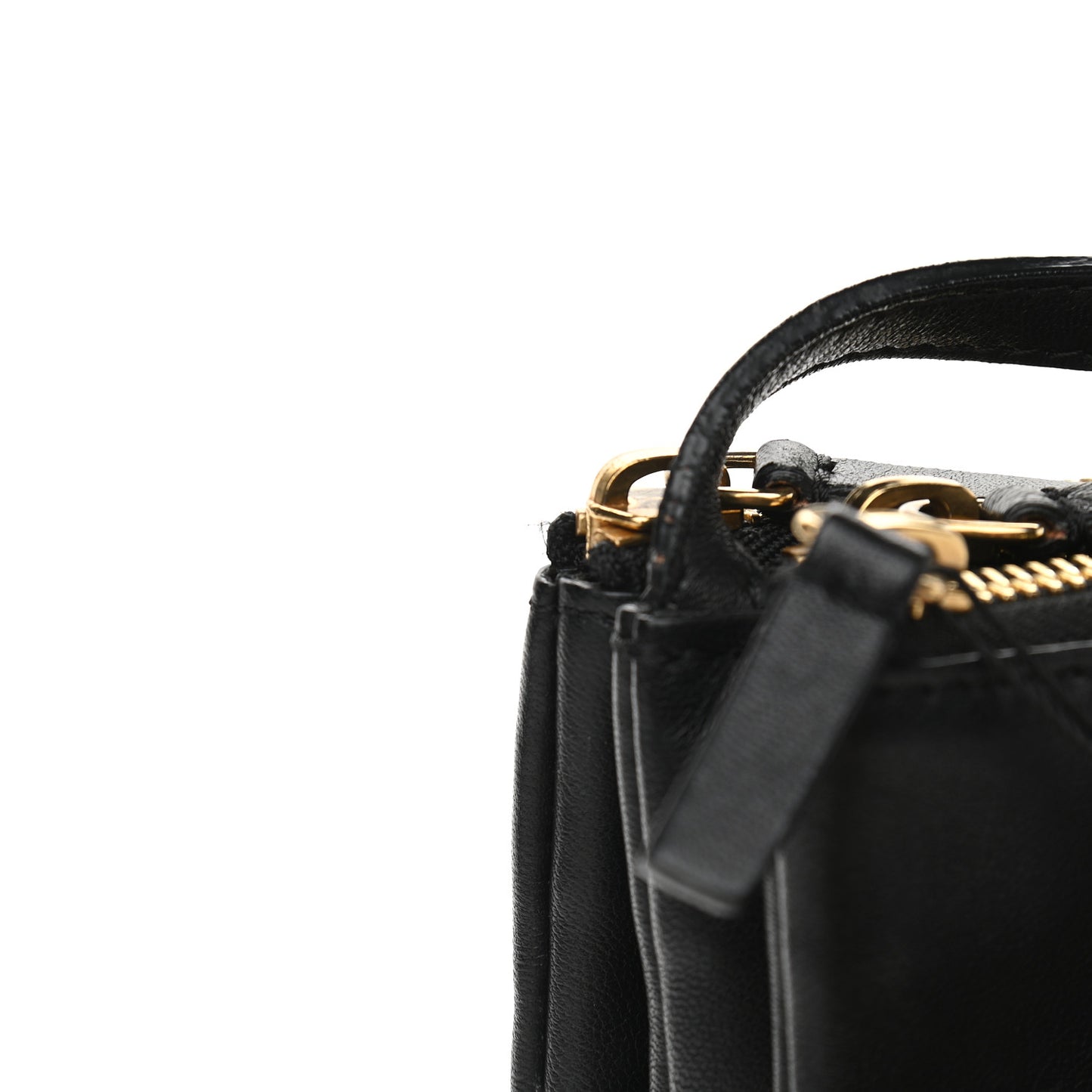 Lambskin Small Trio Crossbody Bag Black