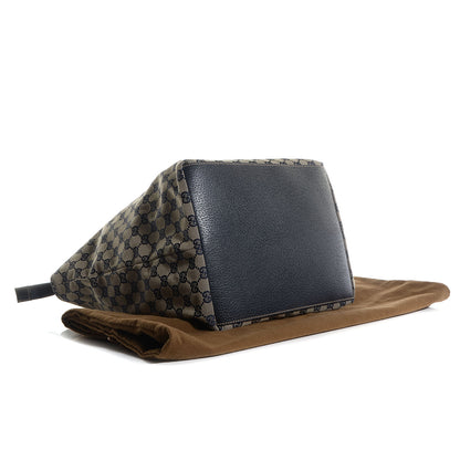 Gucci GG Monogram Large Web Handle Bucket Tote Navy 4 of 7