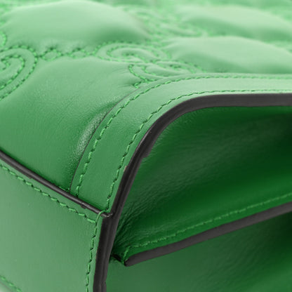 Gucci Calfskin GG Matelasse Small Slim Chain Shoulder Bag Spring Green Natural 13 of 16