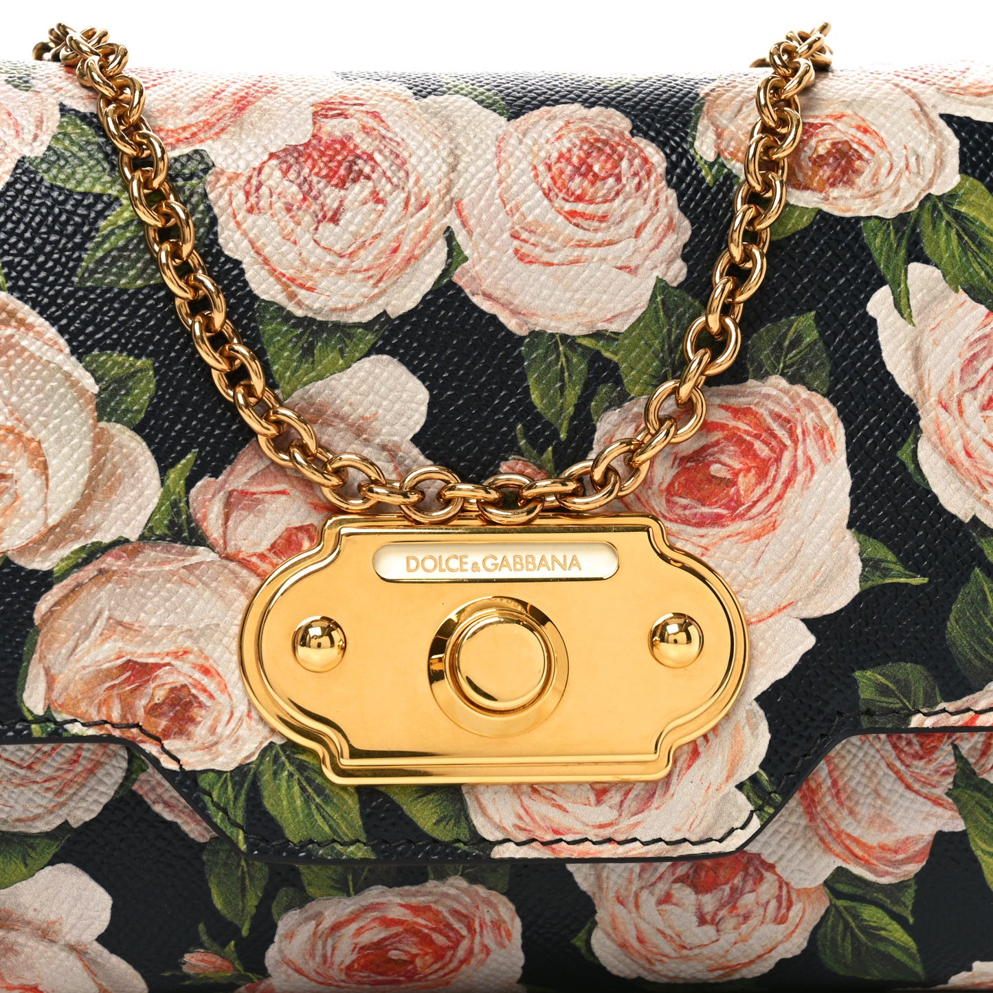 Dauphine Floral Print Micro Welcome Crossbody Bag Black Multicolor