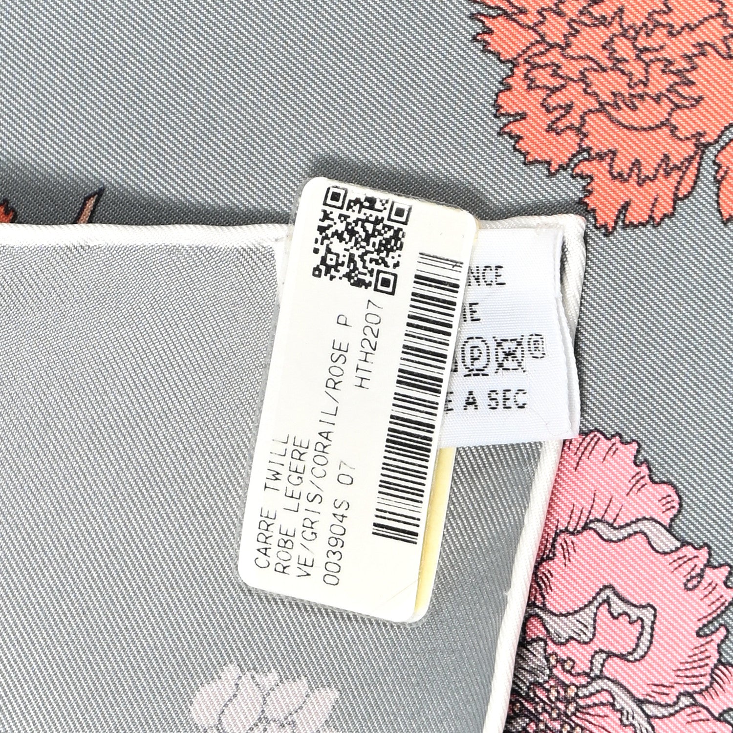 Hermes Silk Robe Legere Scarf 90 Gris Corail Rose Pourpre 4 of 12
