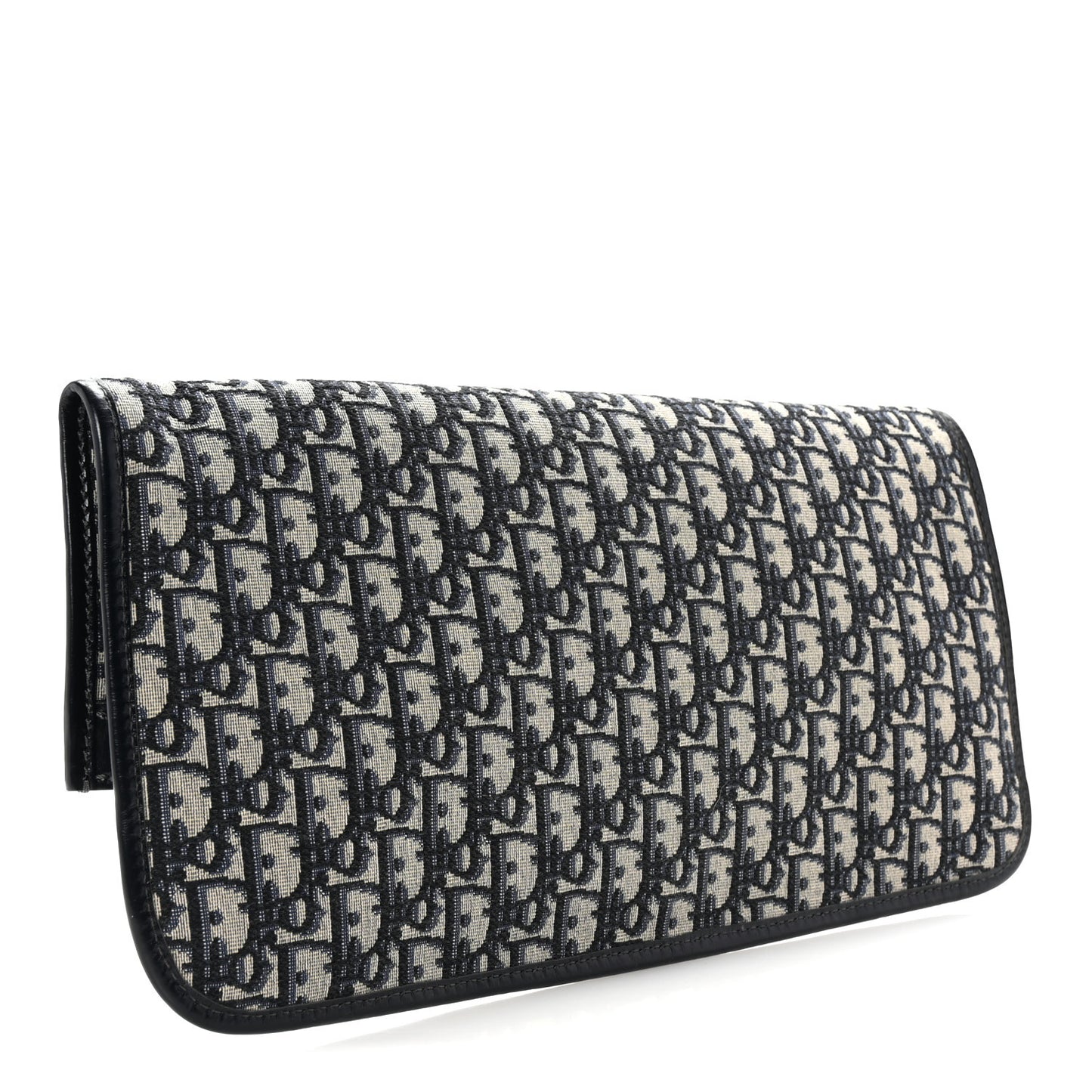 Oblique Fold Over Clutch Blue