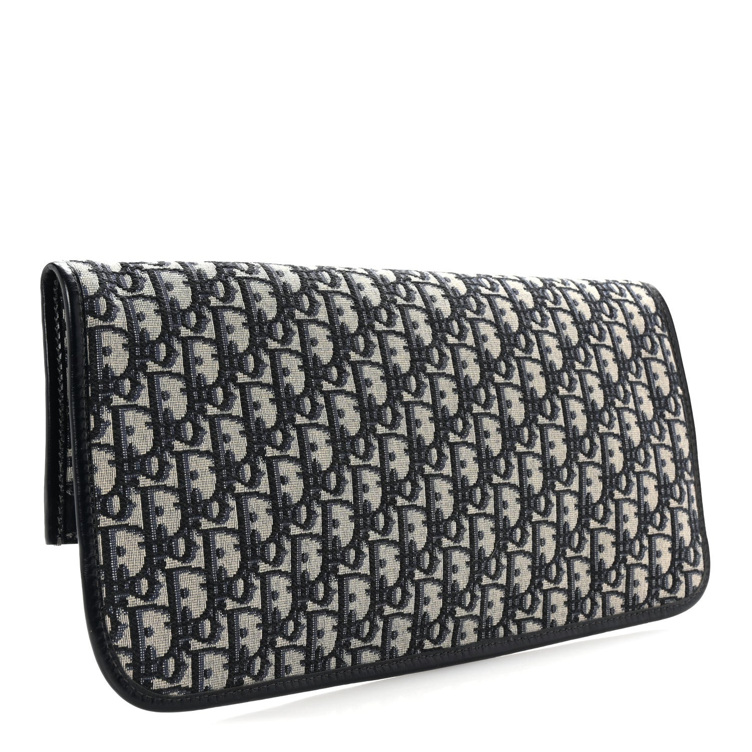 Christian Dior Oblique Fold Over Clutch Blue 3 of 6