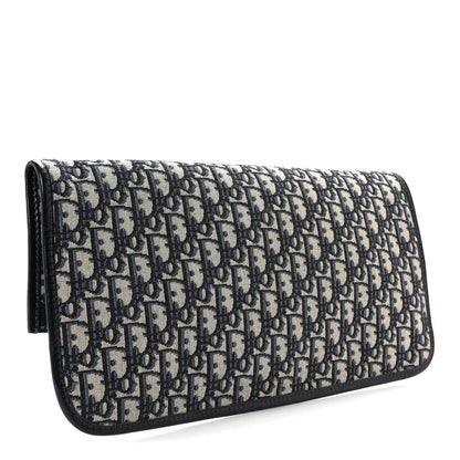 Christian Dior Oblique Fold Over Clutch Blue 3 of 6