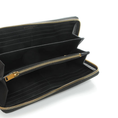 Saint Laurent Calfskin Monogram Zip Around Wallet Black 5 of 7