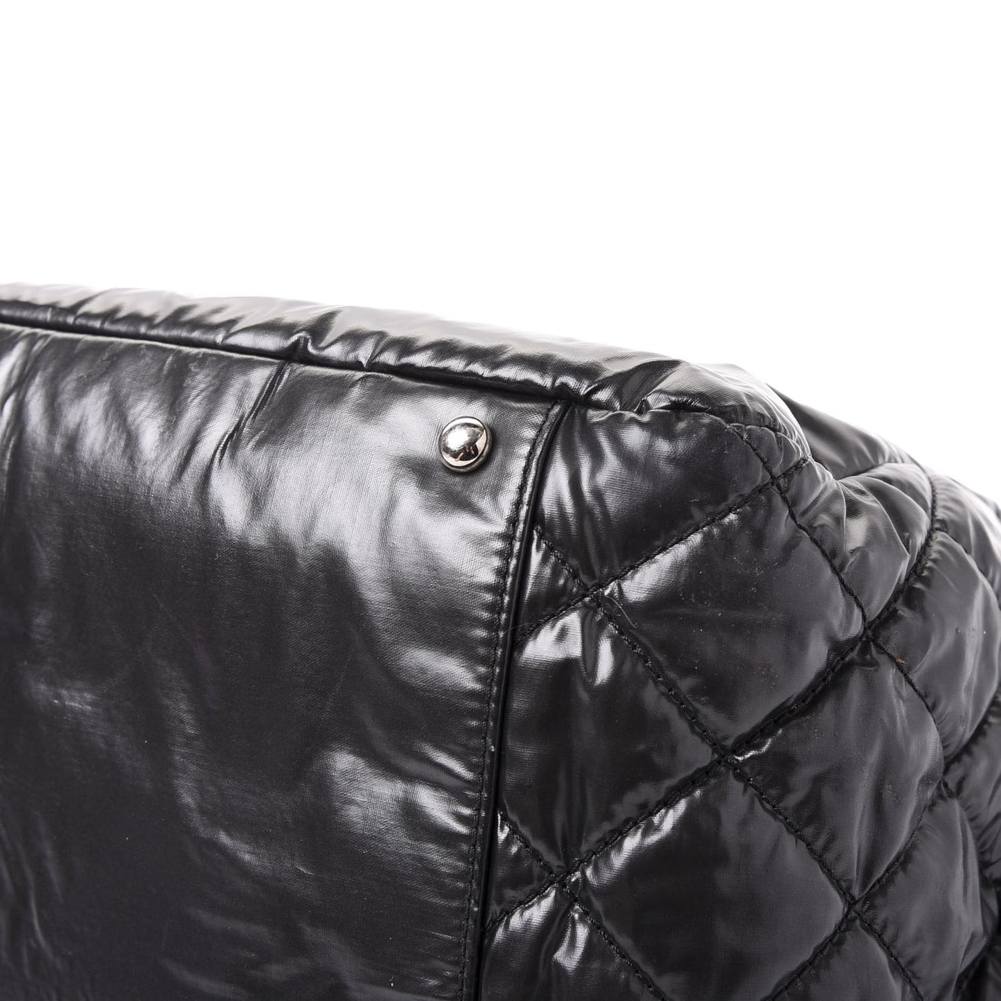 Vinyl Mohair Trimmed Accordion Arctic Polar Ice Flap Black