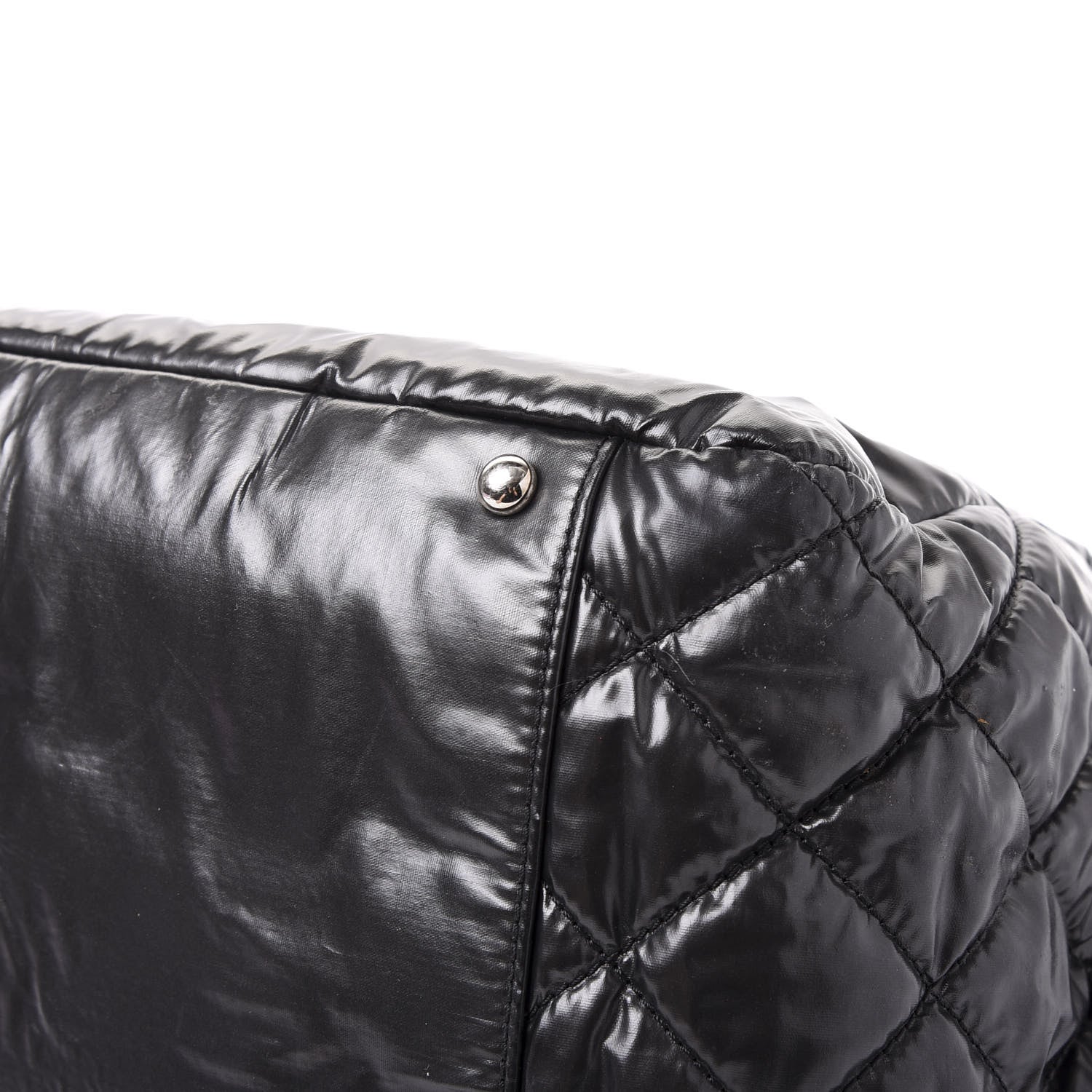 Chanel Vinyl Mohair Trimmed Accordion Arctic Polar Ice Flap Black 11 of 12