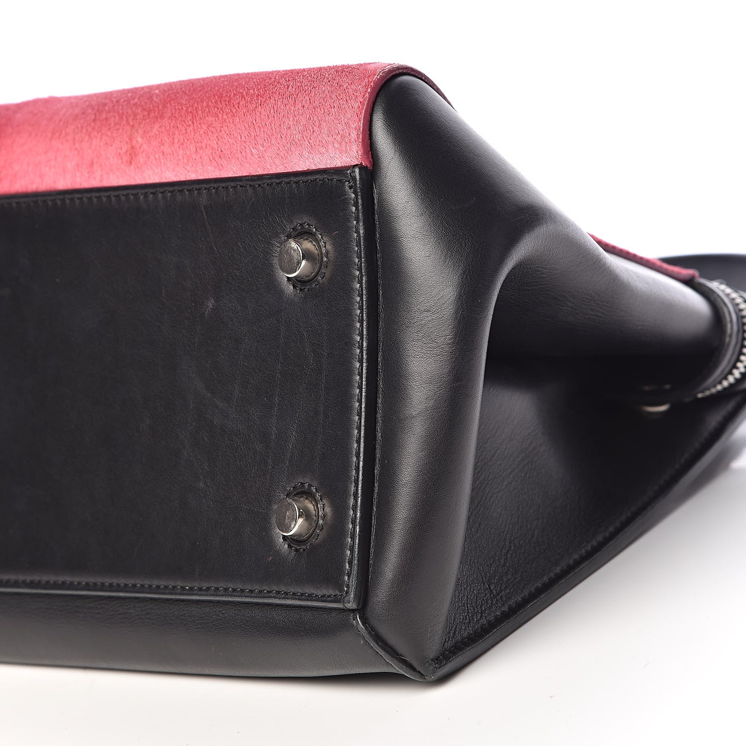 Celine Pony Hair Calfskin Small Tri-Color Edge Shoulder Bag Pink 10 of 15