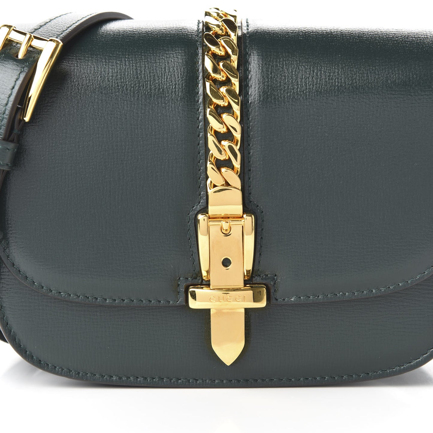 Azalea Calfskin Mini Sylvie 1969 Flap Messenger Bag Green