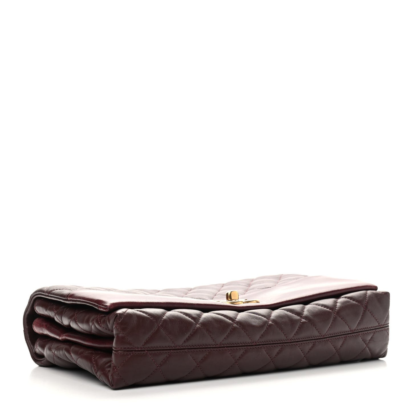 Calfskin Quilted Jumbo Soft Elegance Flap Bordeaux