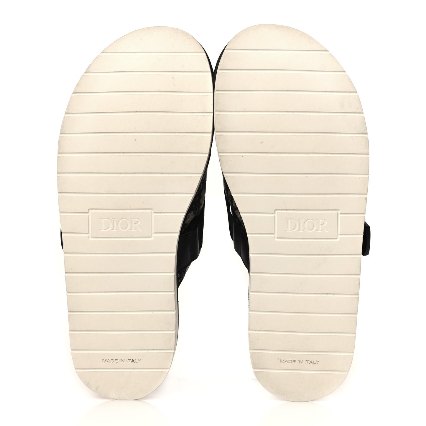 Oblique Jacquard Mens Alpha Sandals 43 Beige Black