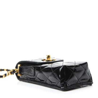 Chanel Patent Calfskin Quilted CC Phone Holder Black 4 of 10