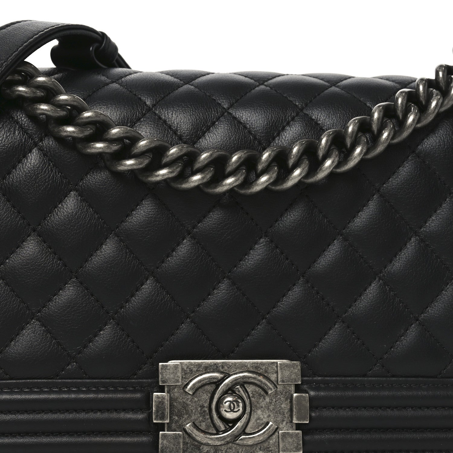 Chanel Calfskin Quilted Medium Boy Flap Black 8 of 11