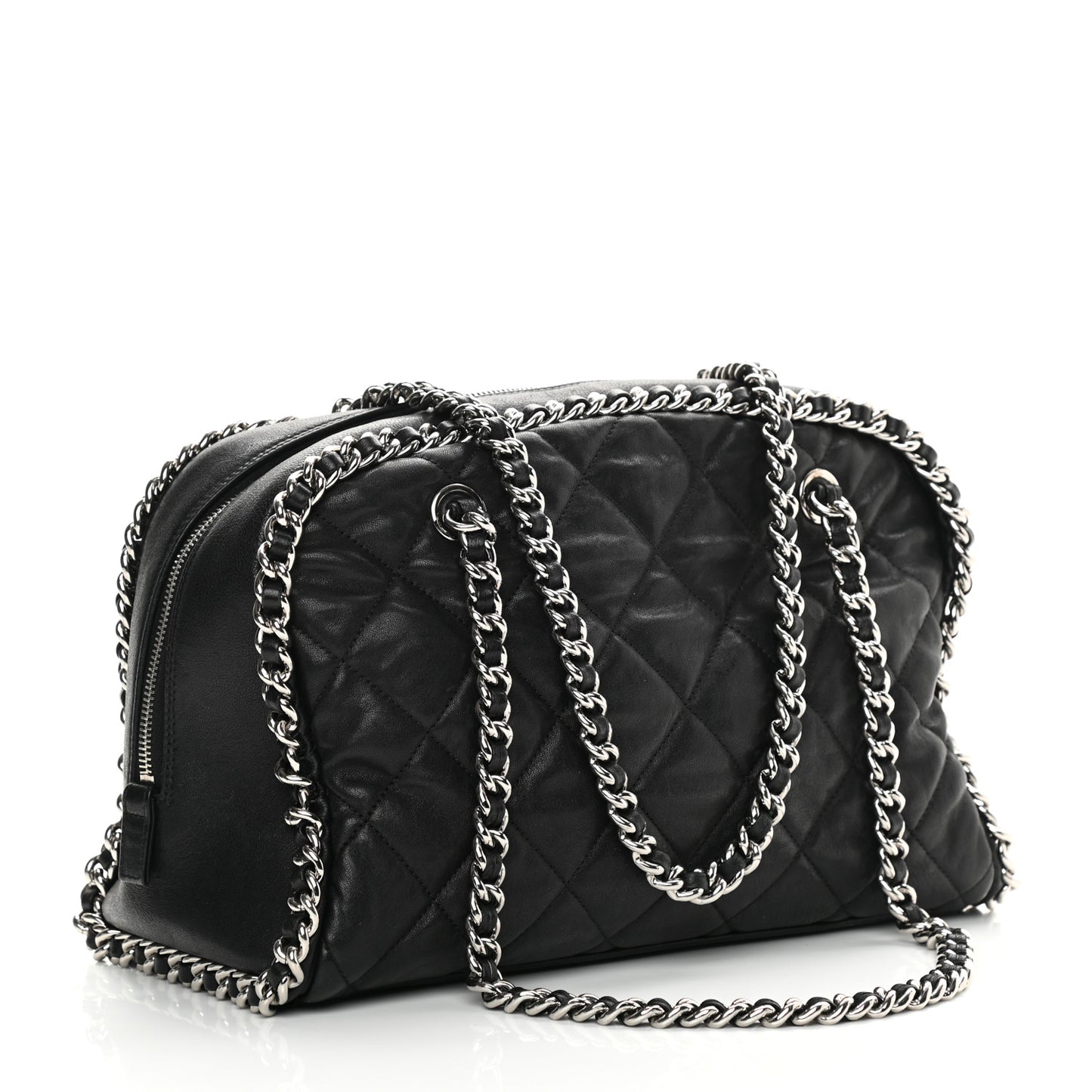 Calfskin Chain Around Bowler Black