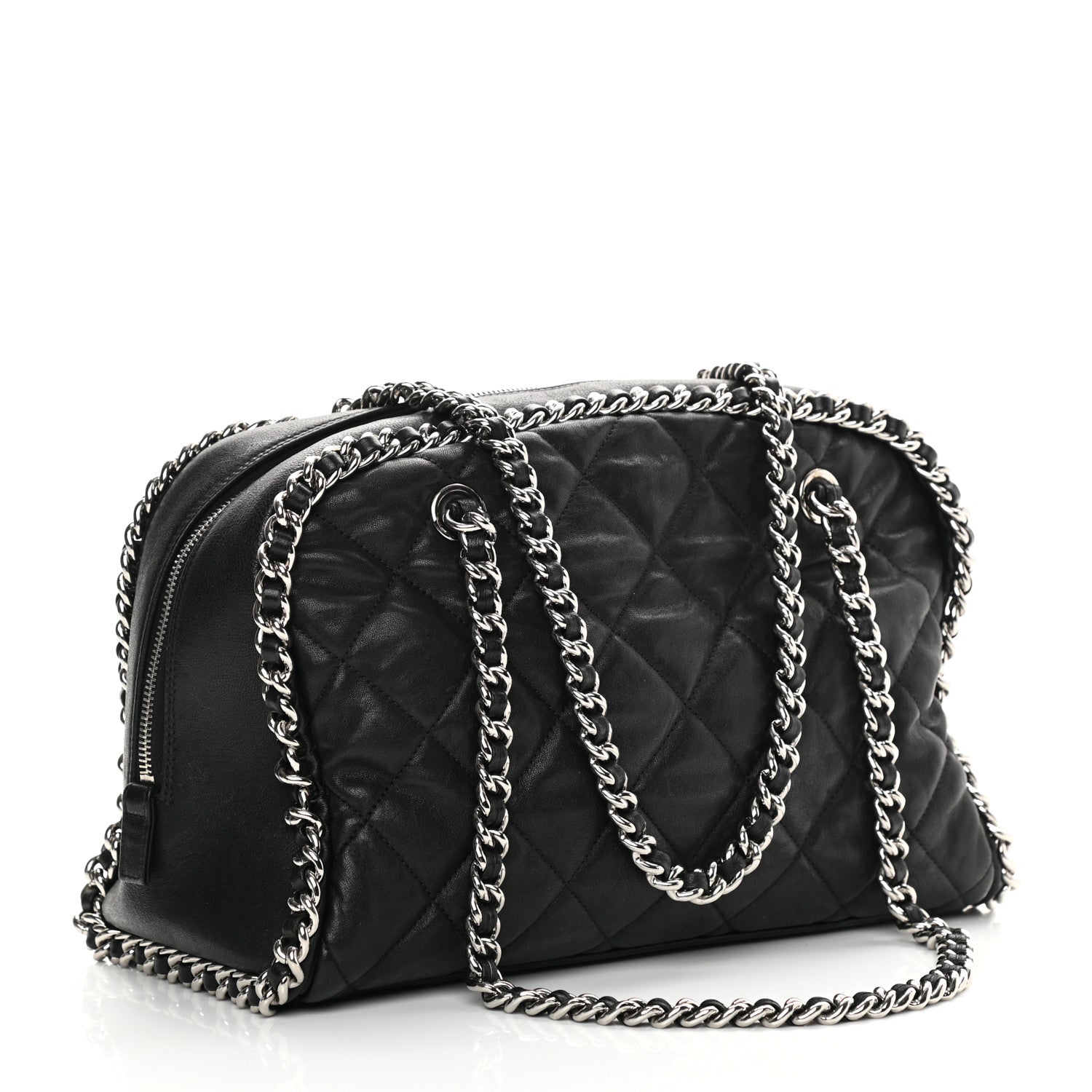 Chanel Calfskin Chain Around Bowler Black 3 of 20