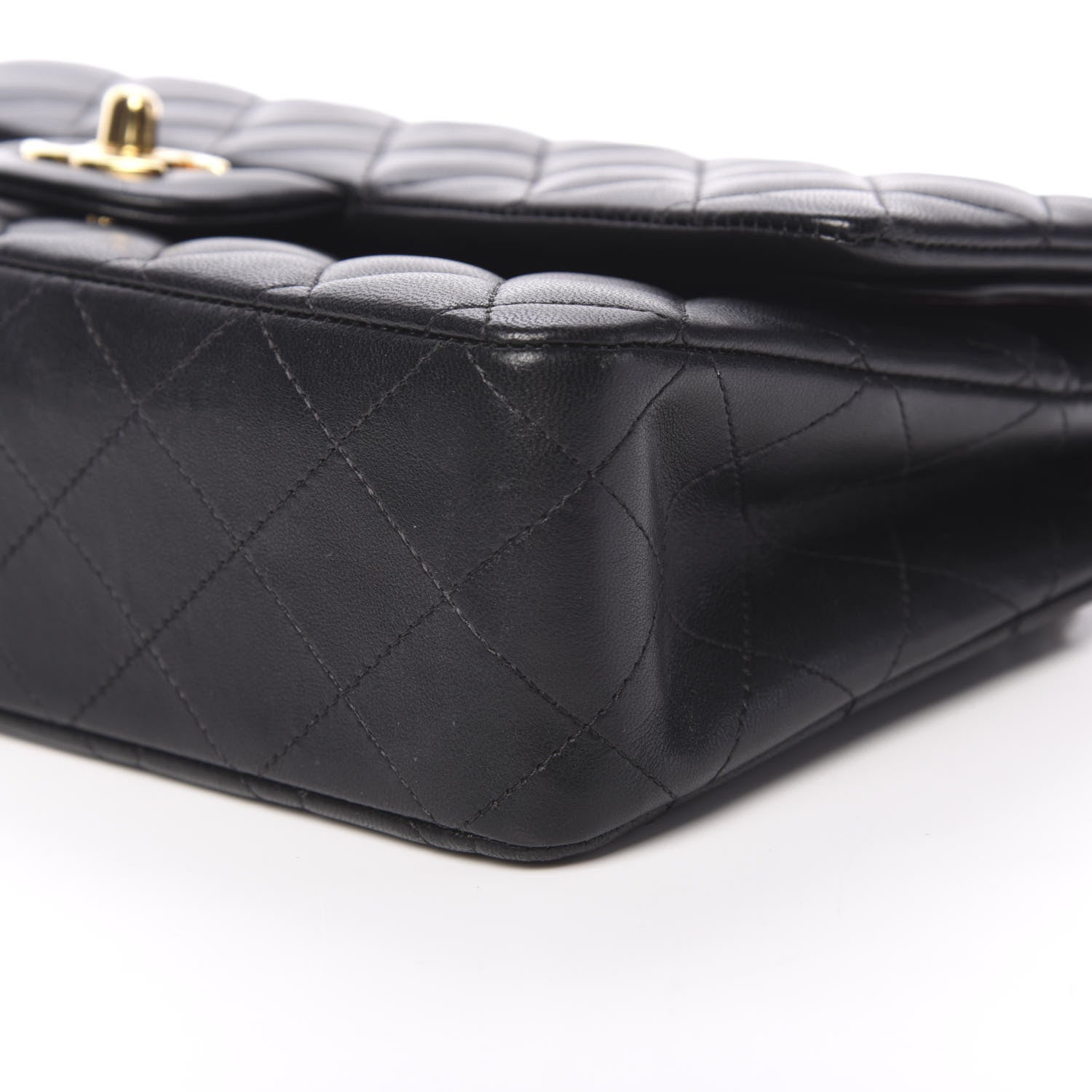Chanel Lambskin Quilted Medium Double Flap Black 9 of 11