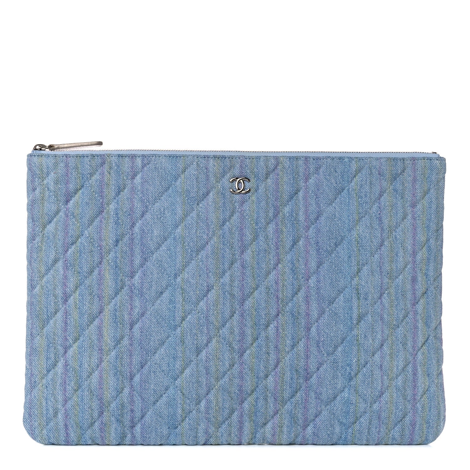 Chanel Denim Medium Cosmetic Case Blue 1 of 11