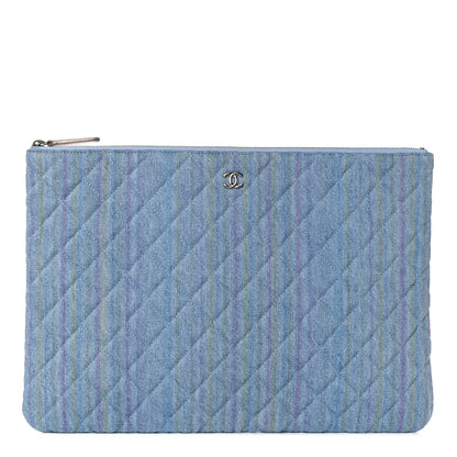 Chanel Denim Medium Cosmetic Case Blue 1 of 11