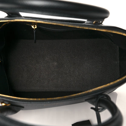Balenciaga Signature Grained Calfskin Logo M Ville Top Handle Bag Black 5 of 10
