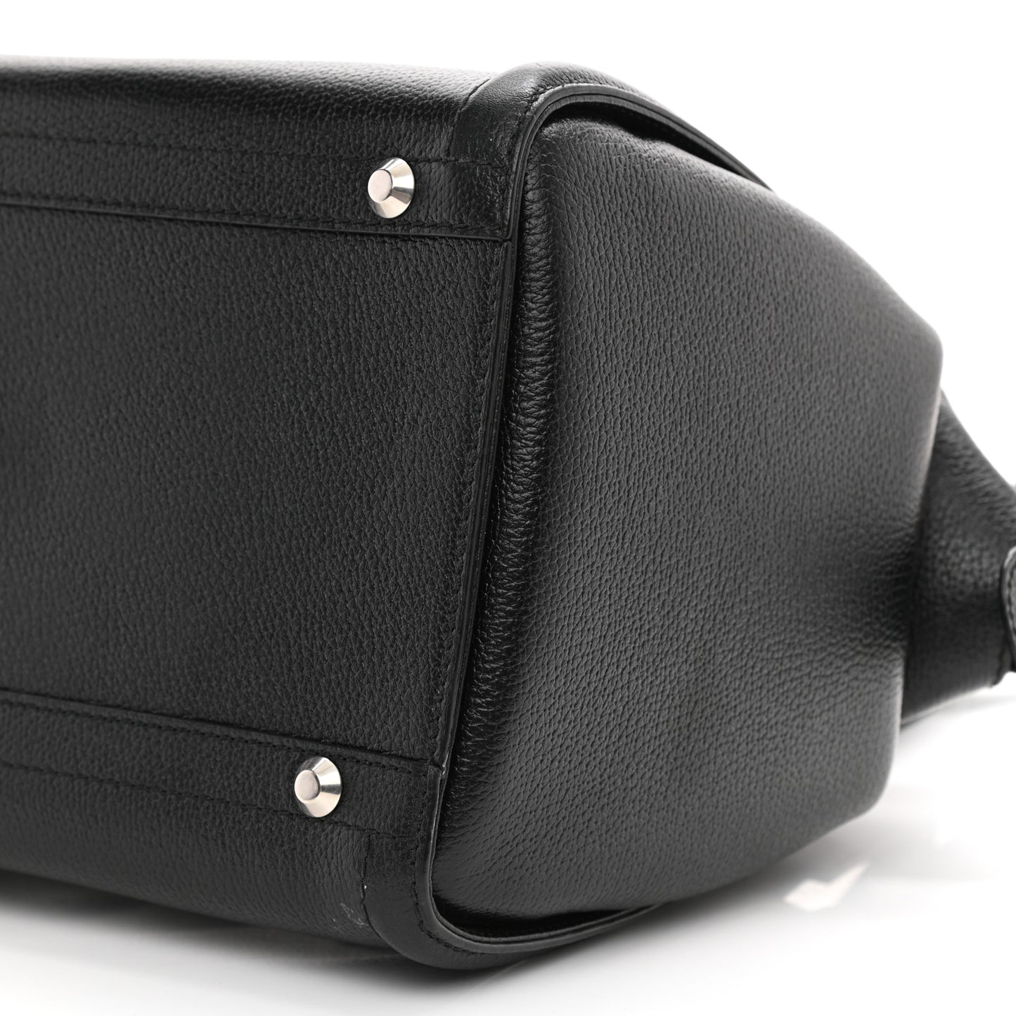 Grained Calfskin Monday Bowler S Black