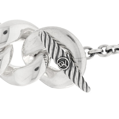 David Yurman Sterling Silver Black Diamond Cordelia Curb Link Necklace 4 of 4