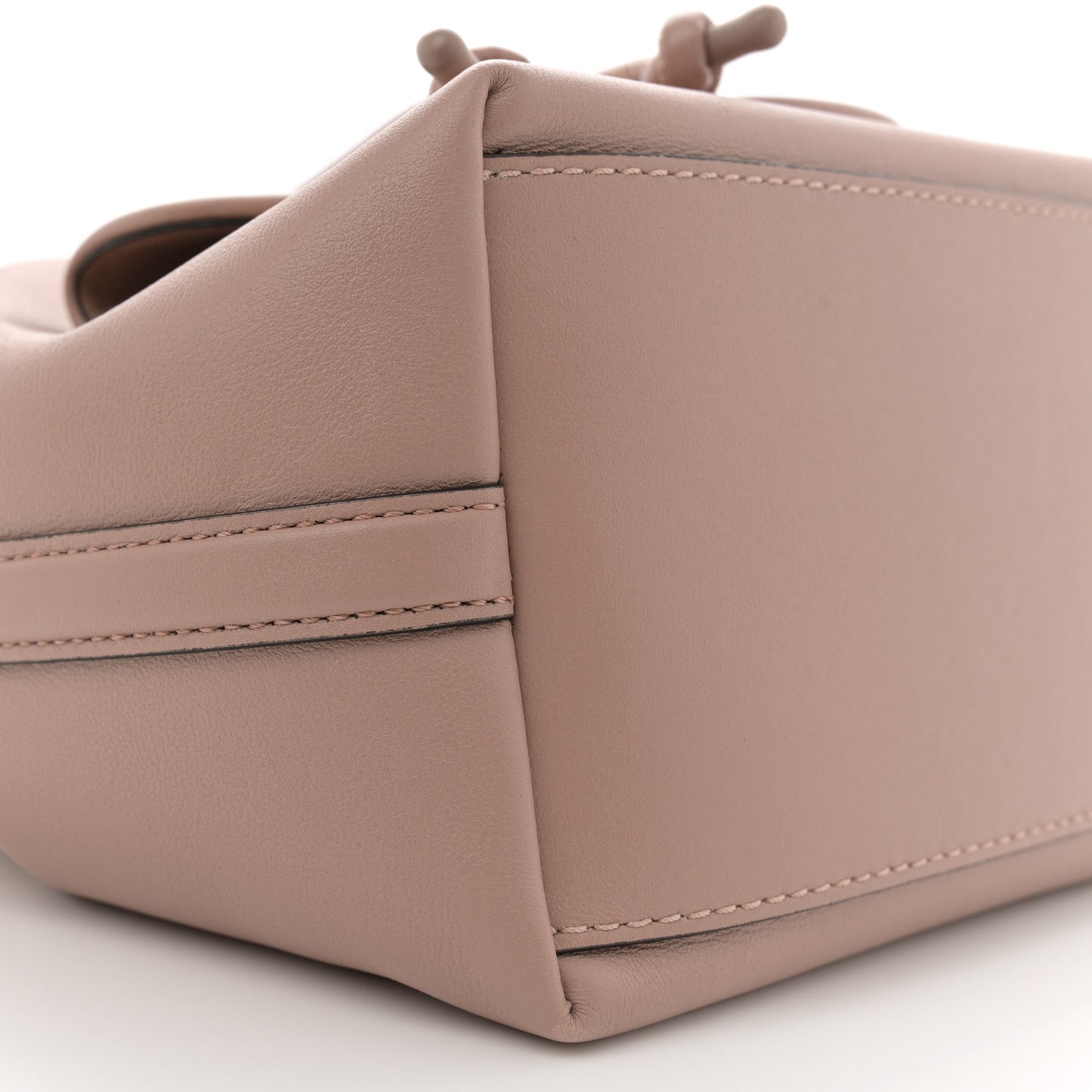 Calfskin Vlogo Small Loco Drawstring Bucket Bag Rose Cannelle