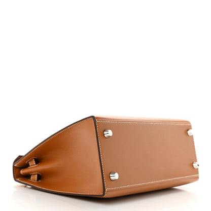 Hermes Veau Butler Kelly Sellier 25 Natural Sable 4 of 13