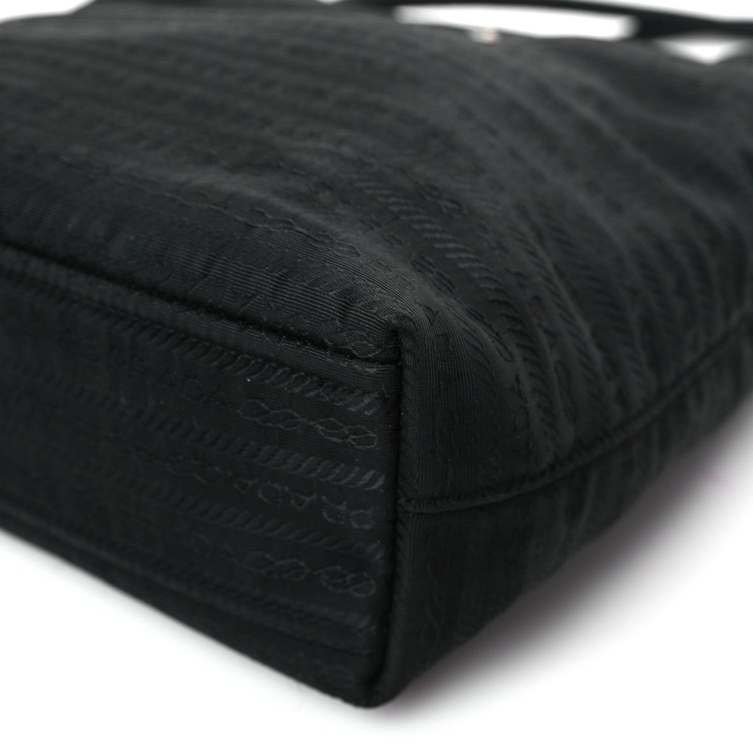 Prada Tessuto Nylon Jacquard Tote Black 8 of 8