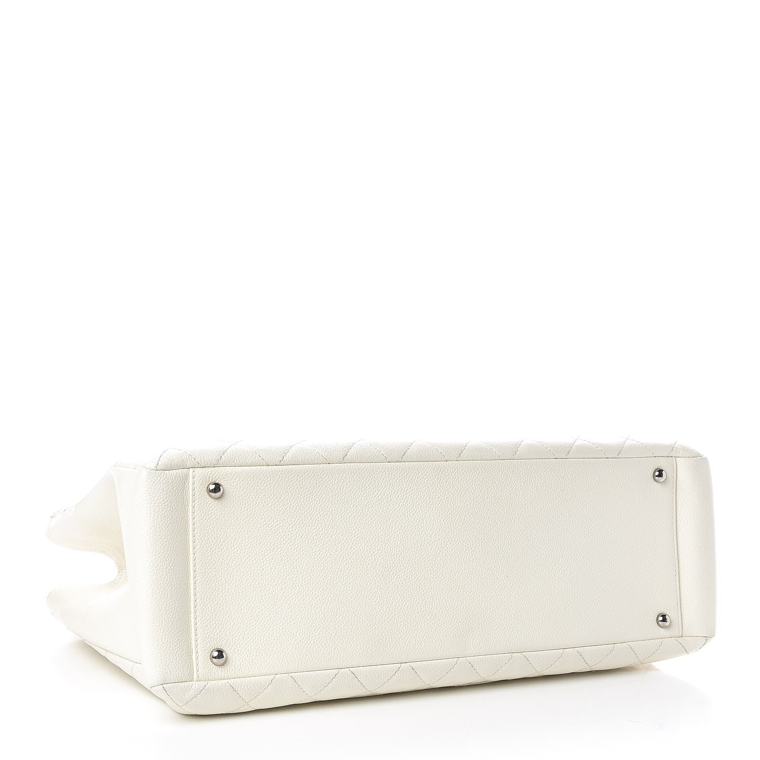 Chanel Caviar Quilted XL Grand Shopping Tote GST White 4 of 12