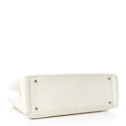 Chanel Caviar Quilted XL Grand Shopping Tote GST White 4 of 12