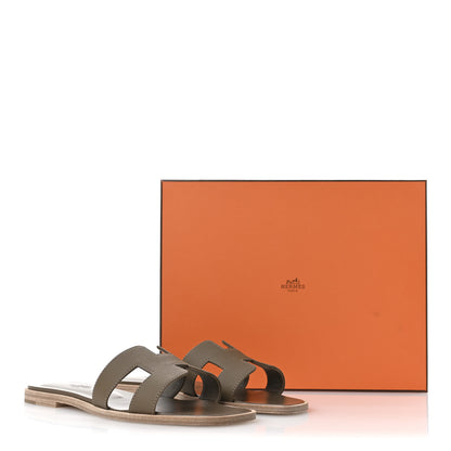 Hermes Epsom Oran Sandals 37.5 Etoupe 9 of 9