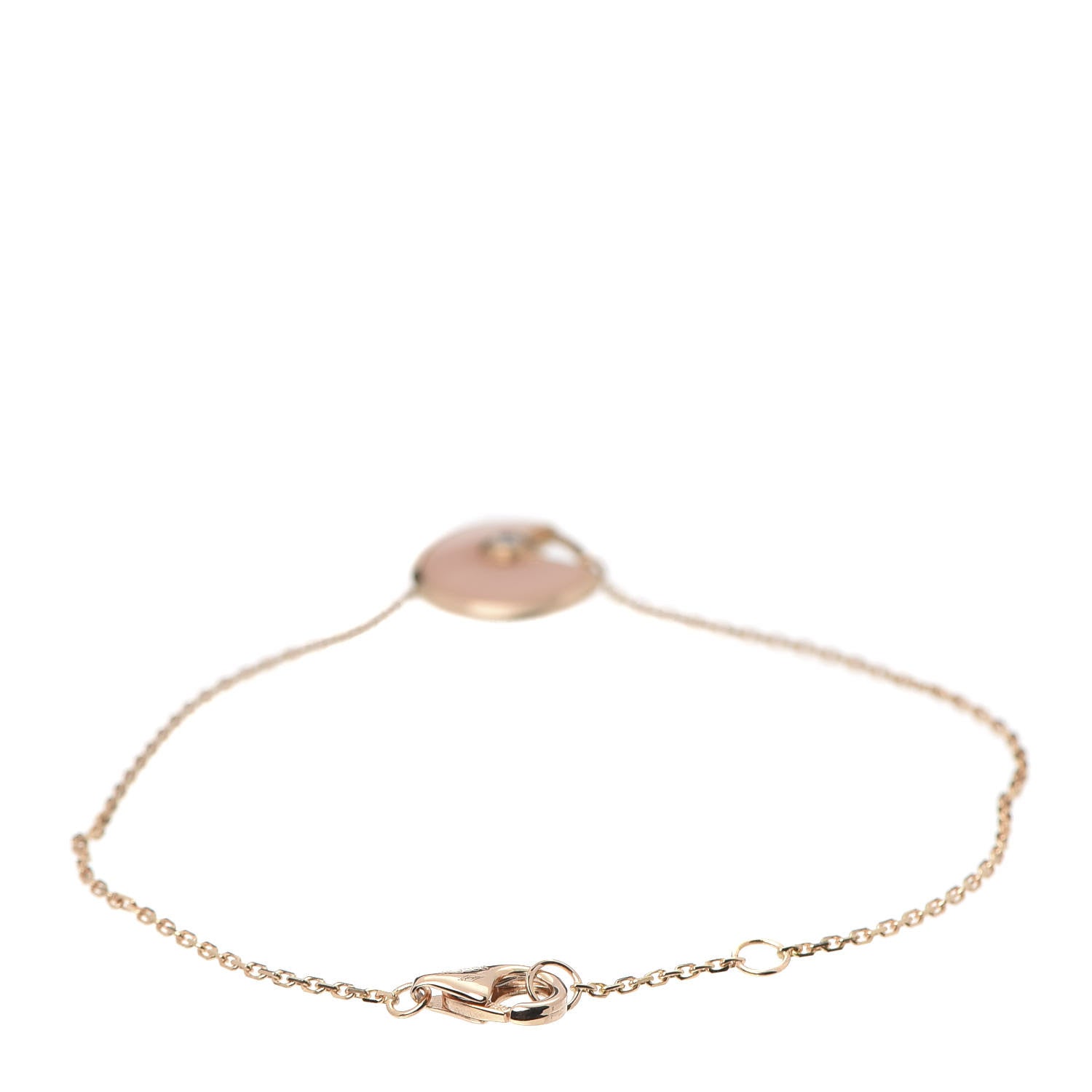 Cartier 18K Pink Gold Diamond Pink Opal Amulette de Cartier Bracelet 3 of 5