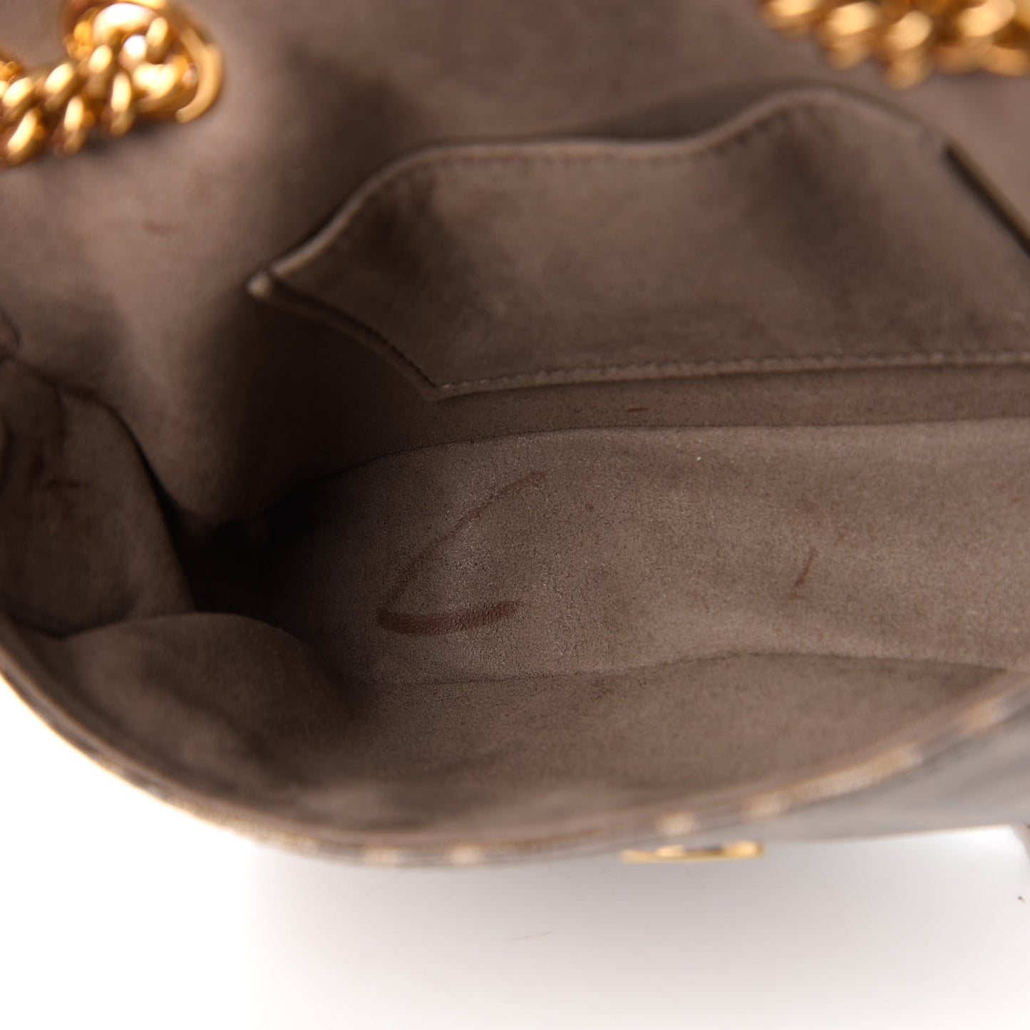Glazed Fabric Vitello Century FF 1974 Stamp Patch Mini Double F Crossbody Bag Mogano Panna Black