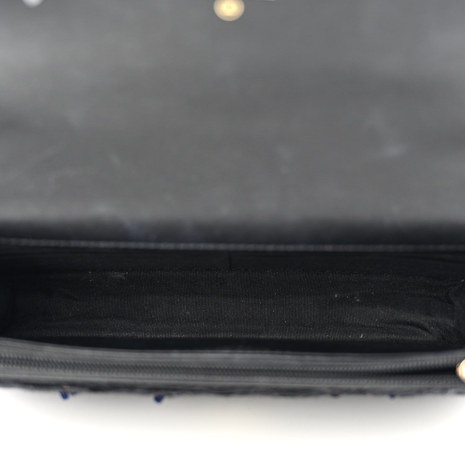 Chanel Tweed Quilted Chanel 19 Wallet On Chain WOC Black Navy Gold 5 of 11
