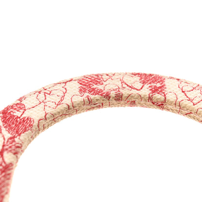 Christian Dior Canvas Embroidered Medium Dioramour D-Royaume Lady D-Lite Red Multicolor 12 of 13