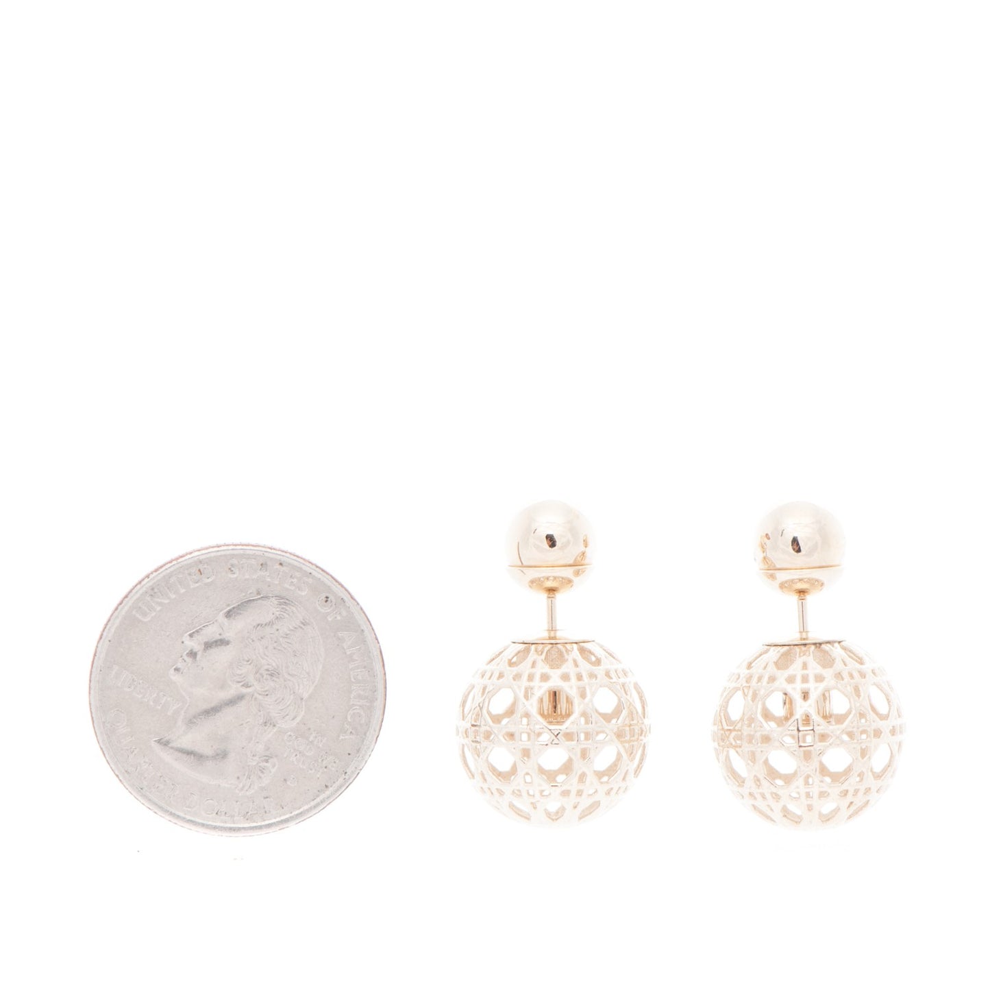 Cannage Mise En Dior Tribal Earrings Gold