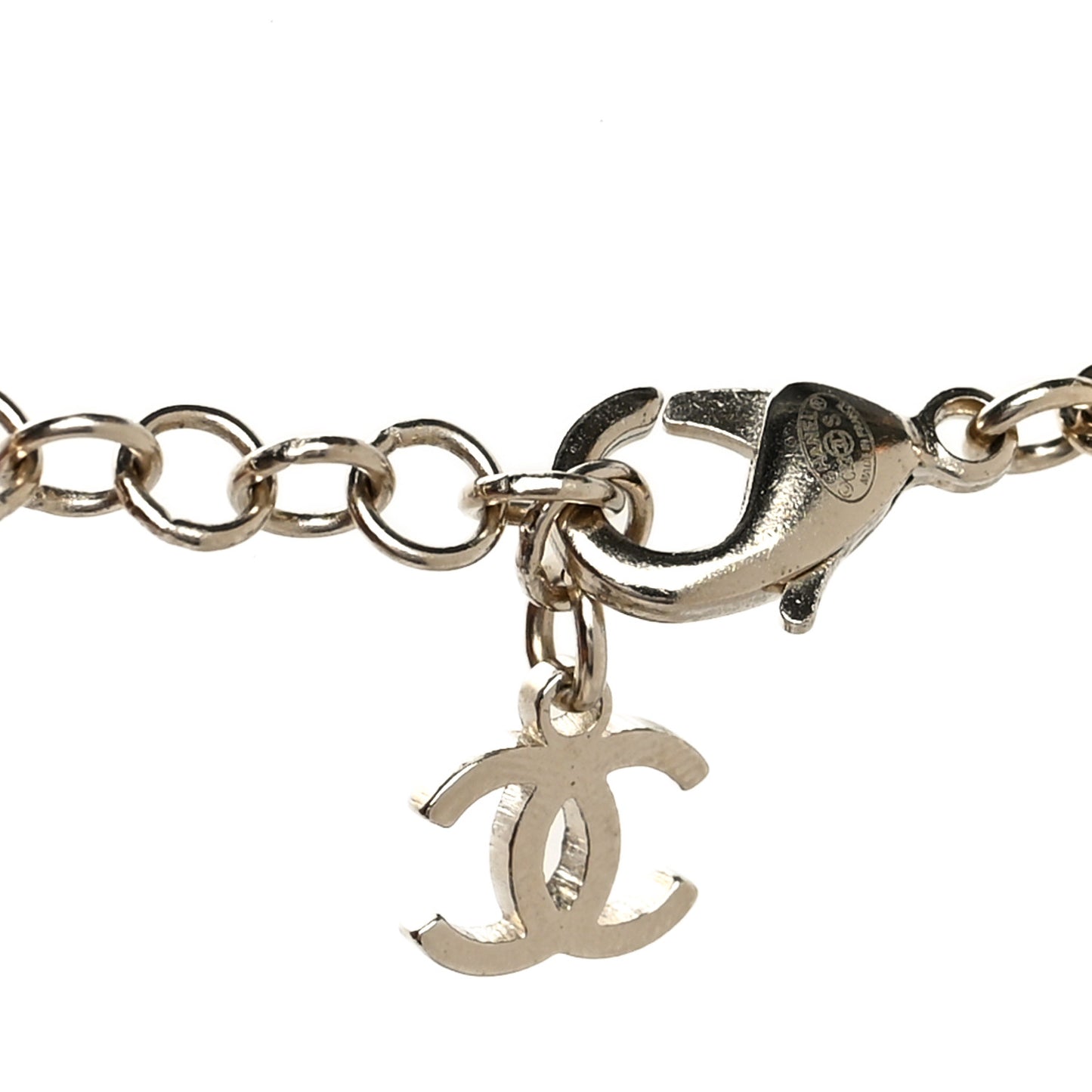 Pearl Crystal CC Star Choker Necklace Gold