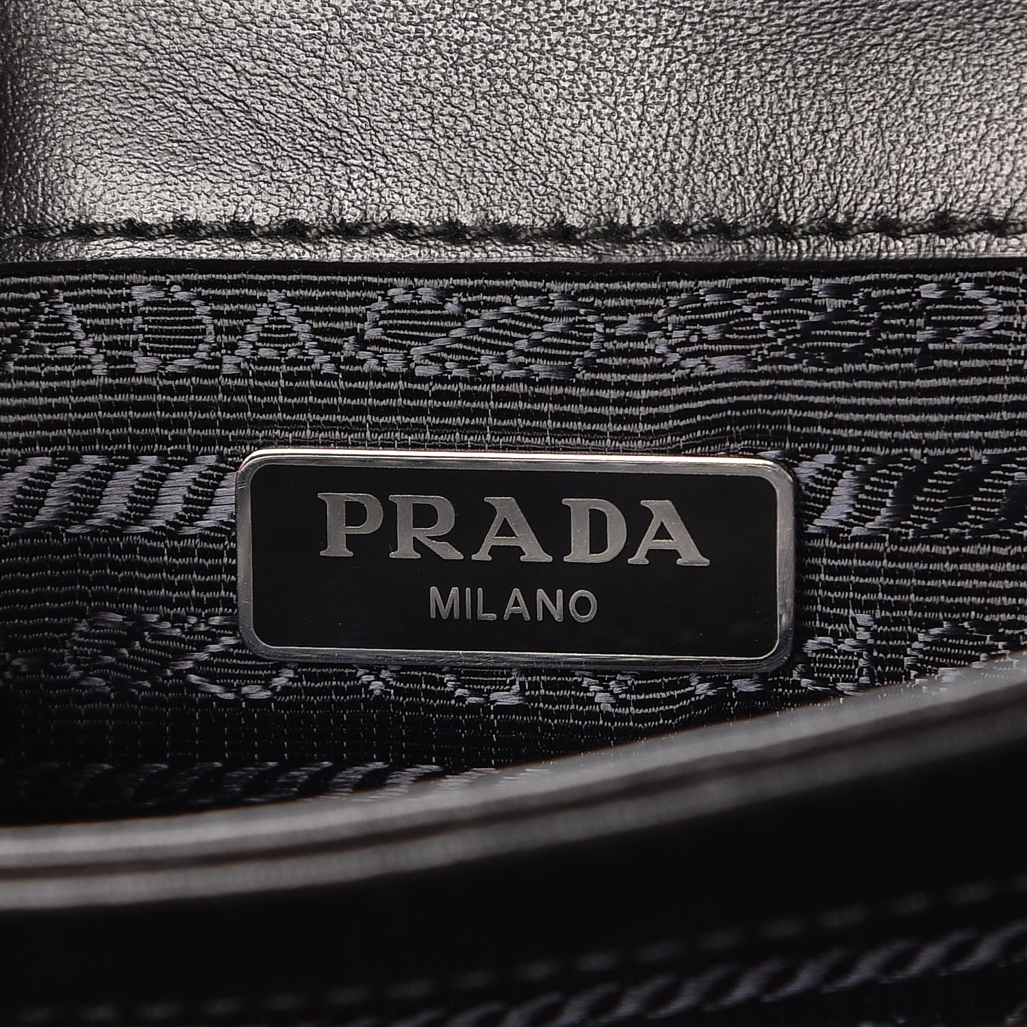 Prada Saffiano Soft Calf Chain Crossbody Bag Black 6 of 7