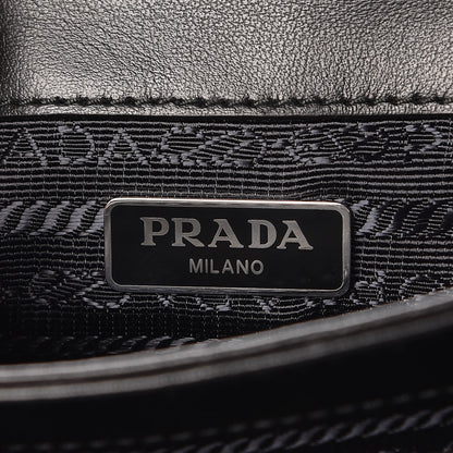 Prada Saffiano Soft Calf Chain Crossbody Bag Black 6 of 7