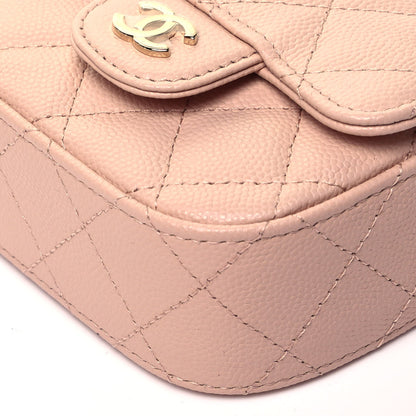 Chanel Caviar Quilted Mini Clutch With Chain Light Beige 5 of 8