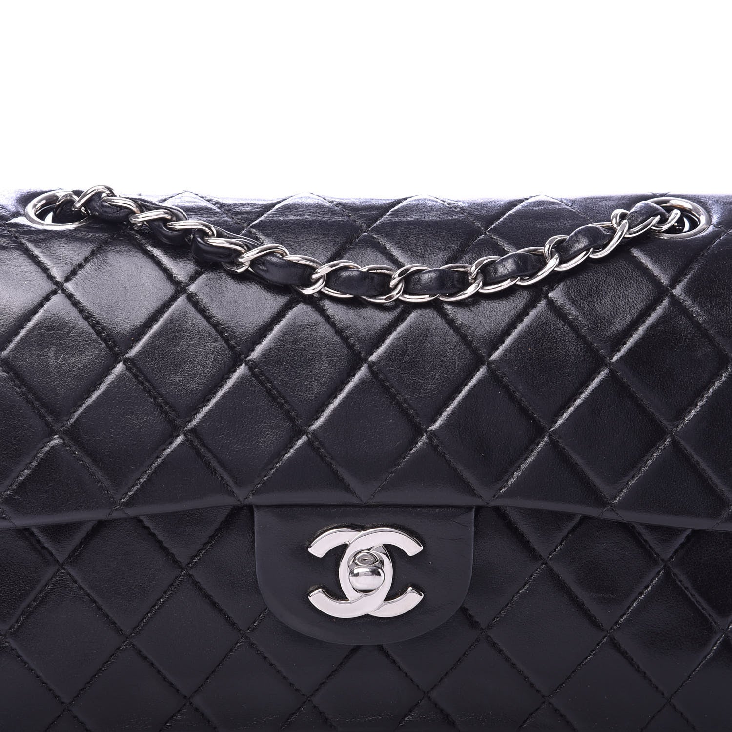 Chanel Lambskin Quilted Small Double Flap Black 10 of 10