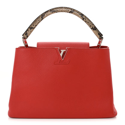 Louis Vuitton Taurillon Snakeskin Capucines MM Rubis 1 of 11