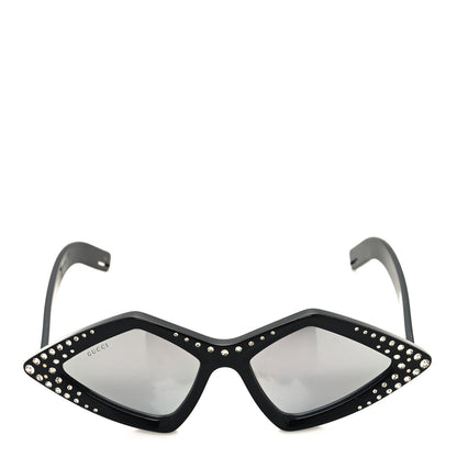 Gucci Acetate Geometric Crystal Sunglasses GG0496S Black 2 of 7